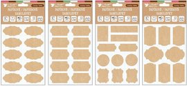 Samolepky popisovac paprov kraft 2 archy 18 x 13 cm   1313