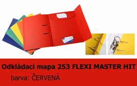 Mapa odkldac 253 FLEXI MASTER HIT, erven, 250g, 3 klopy, 1ks/1bal 223.09