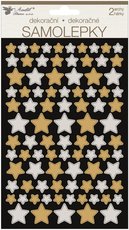 Samolepky hvzdy 14 x 25 cm 2 archy, 15047