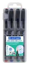 Popisova CD/DVD/BD - PEN 4606/4, 4ks mix, 1mm, kulat hrot, CENTROPEN