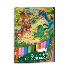 Barevn papr A4, 24 list-14barev, 150g/m2      Jurassic Adventure - 1703-0388