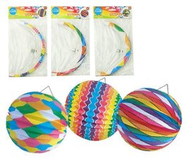 Lampion 25cm kulat mix