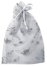 Sek organzov bl se stromky 26x35cm   6007