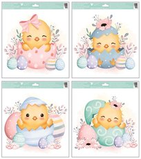 Okenn flie kutka ve vajku s glitry 30 x 33,5 cm   6909