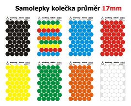 Samolepky koleka 17mm, 231b-231Y