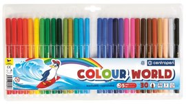 Popisova CENTROPEN COLOUR WORLD 7550/30ks/TP obal, sada fix, 1mm, vyprateln