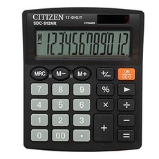 Kalkulaka CITIZEN SDC812NR, ern, stoln, dvanctimstn, duln napjen