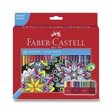 Pastelky Faber-Castell - estihrann, 60 barev, devn stojan