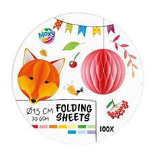 Barevn papr na origami, prm.15 cm, 100 list - kulat