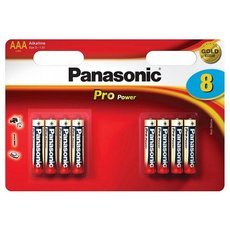 Baterie alkalick, AAA, 1.5V, Panasonic, blistr, 8-pack, 265949, Pro Power