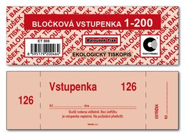 Blokov vstupenky 1 - 200 sel