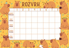 Rozvrh hodin Kapybary