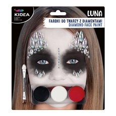 Barvy na obliej LUNA-3 barvy+ttec a diamanty,sada