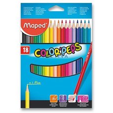 Pastelky Maped Color&#039;Peps Animals - 18 barev