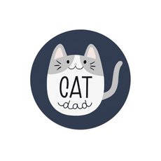 Samolepka Printintin &#039;Cat dad&#039; - prmr 6cm