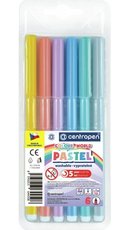 Popisova CENTROPEN PASTEL 7550/ 6ks/TP obal, sada fix, 1mm