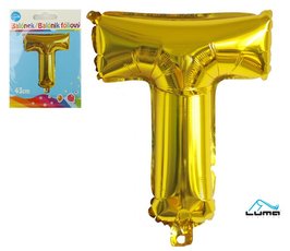 Balnek foliov &#039;T&#039; - zlat 43cm