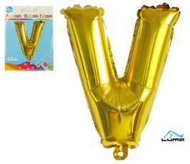 Balnek foliov &#039;V&#039; - zlat 43cm