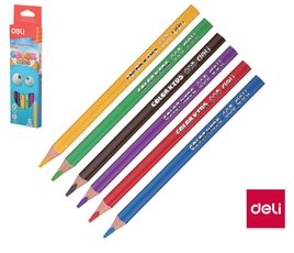 Pastelky DELI trojhrann JUMBO  6 barev Color Kids EC00660