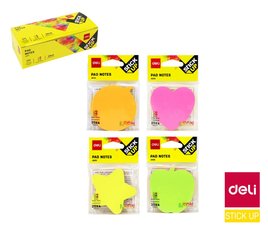 Bloek samolepc STICK UP   69 x 69mm NEON mix DELI EA03202 4 x 20l