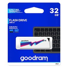 Goodram USB flash disk, USB 2.0, 32GB, UCL2, bl, UCL2-0320W0R11, USB A, vysouvac konekt