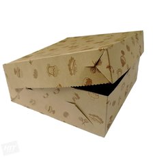 Krabice dortov  KRAFT s motivem 22 x 22 x 9 cm 50ks/bal.  901.42