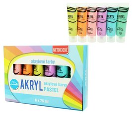 Barvy akrylov sada 6 barev  pastel 75ml