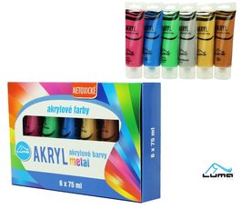 Barvy akrylov sada METAL LUMA 6 barev 75ml