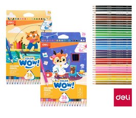Pastelky trojhrann 36 barev WOW DELI EC138-18 mix E330499