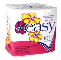 Ubrousky 33x33cm, bl, (100ks/36bl) EASY