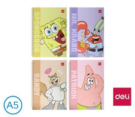 Blok spirla A5 linka 60l SPONGEBOB DELI ELA560 mix