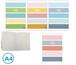 Kniha zznamov A4 tvereek 96l,Stripes mix