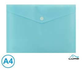Obal spisov s klopou a drukem A4 pastel LUMA,modr