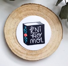 Samolepka Printintin &#039;Knihomol&#039; - prmr 6cm