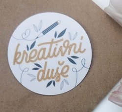Samolepka Printintin &#039;Kreativn due&#039; - prmr 6cm