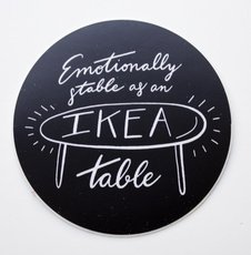Samolepka Printintin &#039;Emotionally stable&#039; - prmr 6cm