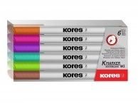 Strateln popisova KORES, sada 6ks, kulat, K-Marker Whiteboard W1   22846