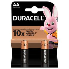 Baterie alkalick, AA, 1.5V, Duracell, blistr, 2-pack, 42301, Basic