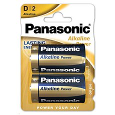 Baterie alkalick, velk monolnek, D, 1.5V, Panasonic, blistr, 2-pack, Alkaline power