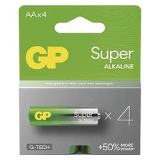 Baterie alkalická, AA (LR6), AA, 1.5V, GP, blistr, 4-pack, SUPER