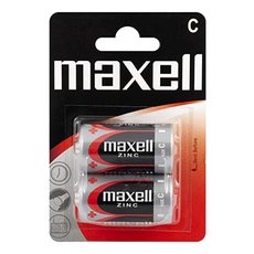 Baterie jednorzov zinkov, mal monolnek, C, 1.5V, Maxell, blistr, 2-pack