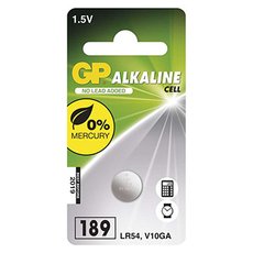 Baterie alkalick, AG10, LR54, LR1130, V10GA, 1.5V, GP, blistr, 1-pack