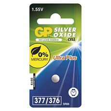 Baterie oxid stbra, knoflkov, SR66, 1.55V, GP, blistr, 1-pack, 377F