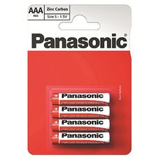 Baterie zinkouhlkov, AAA (LR03), AAA, 1.5V, Panasonic, blistr, 4-pack