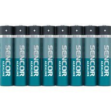 Baterie alkalick, AAA (LR03), AAA, 1.5V, Sencor, folie, 8-pack