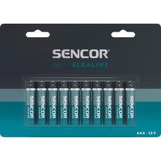 Baterie alkalick, AAA, 1.5V, Sencor, blistr, 10-pack