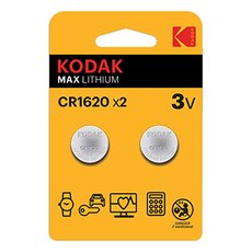 Baterie jednorzov lithiov, knoflkov, CR1620, 3V, Kodak, blistr, 2-pack, KOD-1620BL2, knoflkov