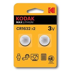 Baterie jednorzov lithiov, knoflkov, CR1632, 3V, Kodak, blistr, 2-pack, KOD-1632BL2