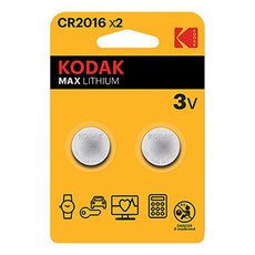Baterie jednorzov lithiov, knoflkov, CR2016, 3V, Kodak, blistr, 2-pack, KOD-2016