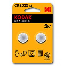 Baterie jednorzov lithiov, knoflkov, CR2025, 3V, Kodak, blistr, 2-pack, KOD-2025